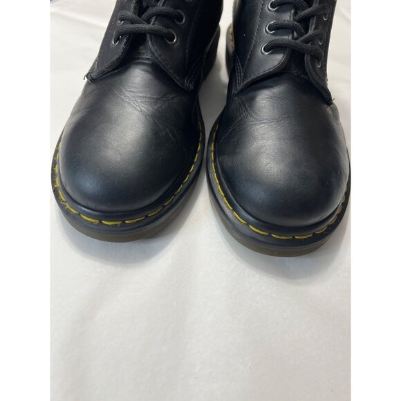 Dr Martens 1460 Black Leather 8-Eye Boots Mens 9 Womens 10 AirWair Sole 42 - Picture 7 of 10